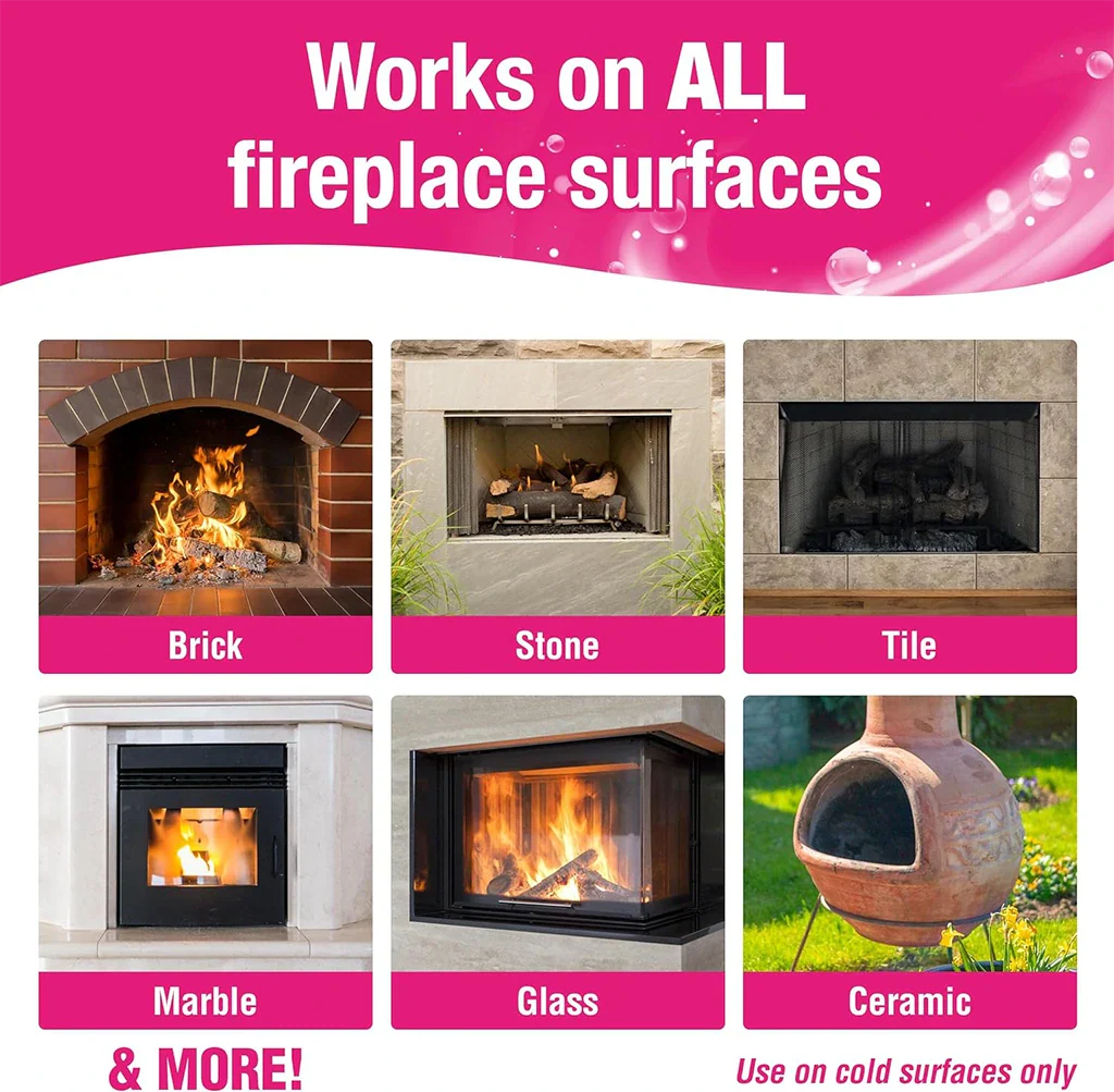 Quick ’n Brite Fireplace Brick & Stone Cleaner Gel with Cleaning Brush