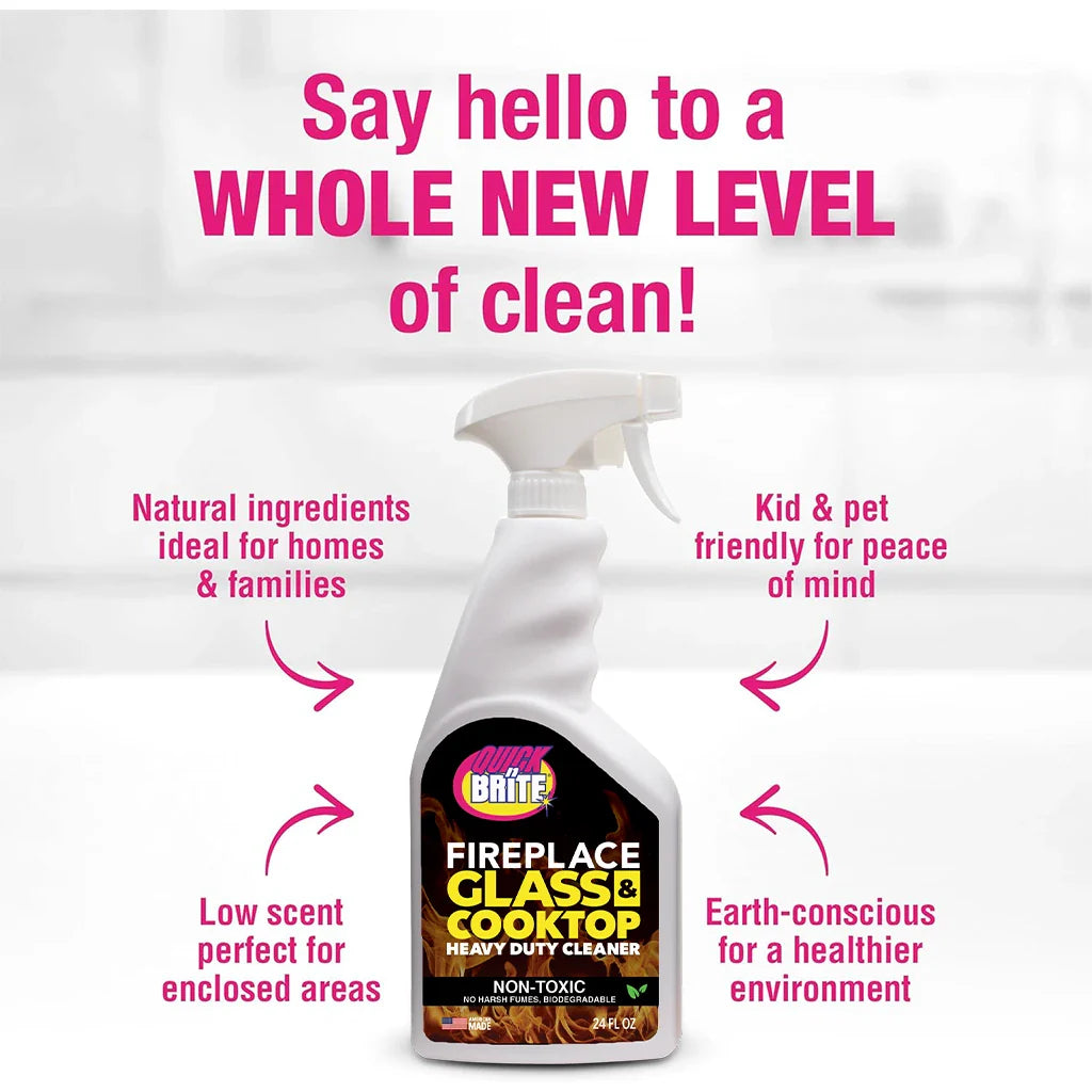 Quick ’n Brite Fireplace Glass Cleaner