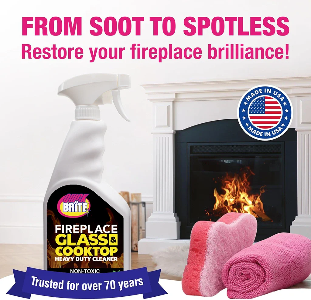 Quick ’n Brite Fireplace Glass Cleaner