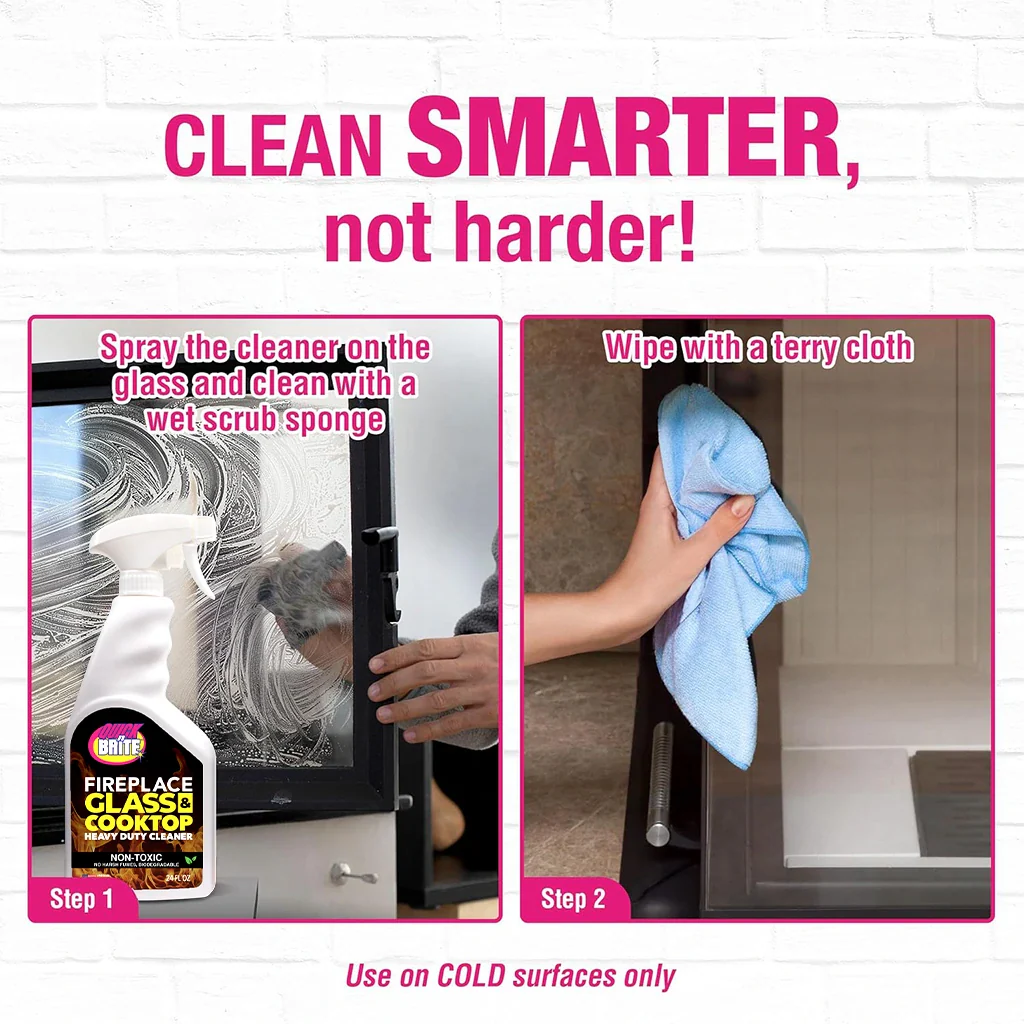 Quick ’n Brite Fireplace Glass Cleaner