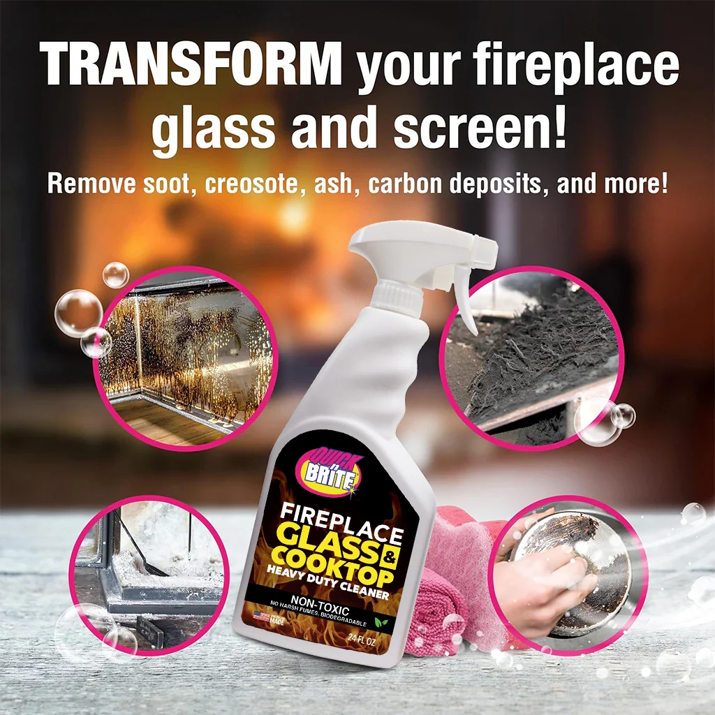 Quick ’n Brite Fireplace Glass Cleaner