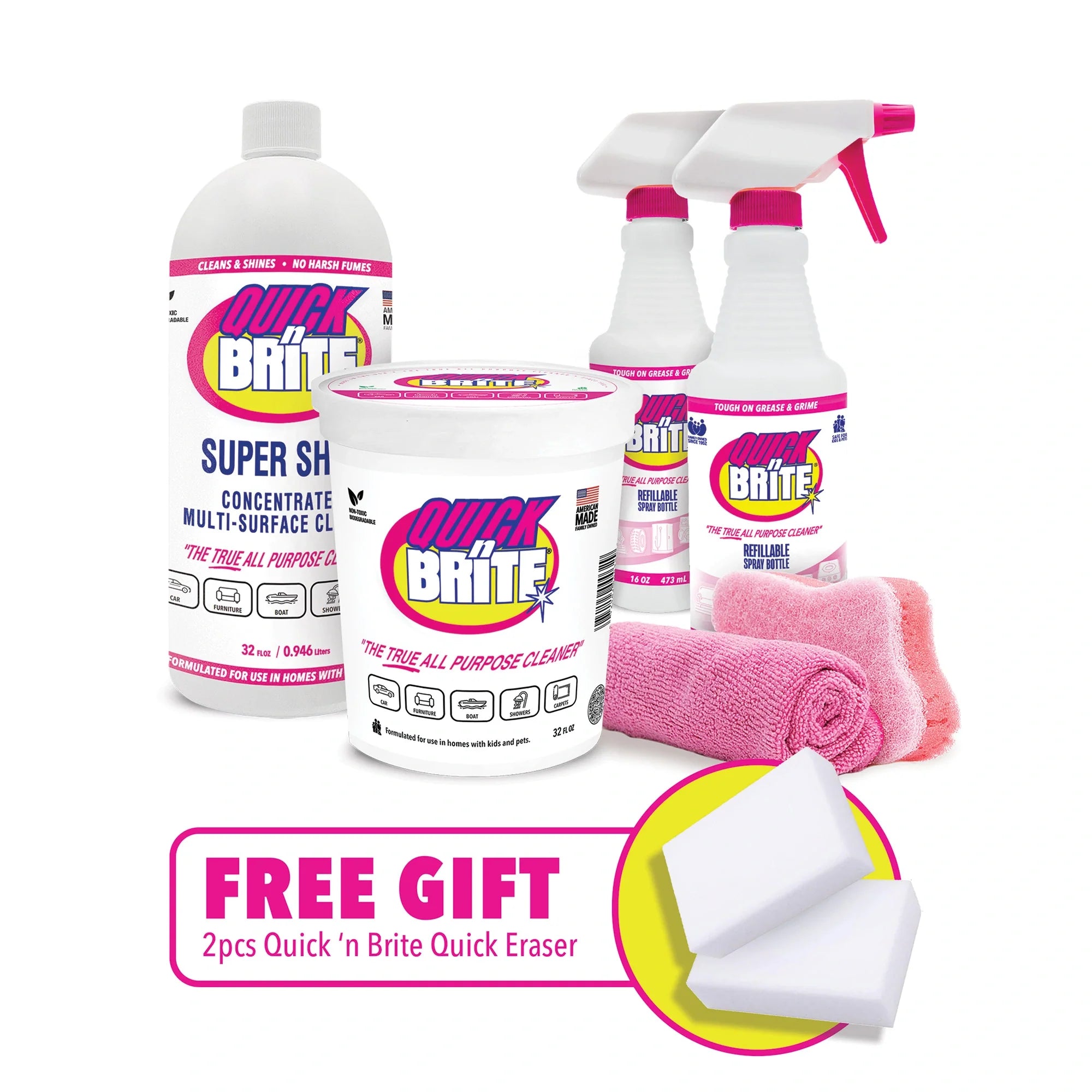 The Ultimate Cleaning Kit with FREE Quick Eraser 2-Pack Gift
