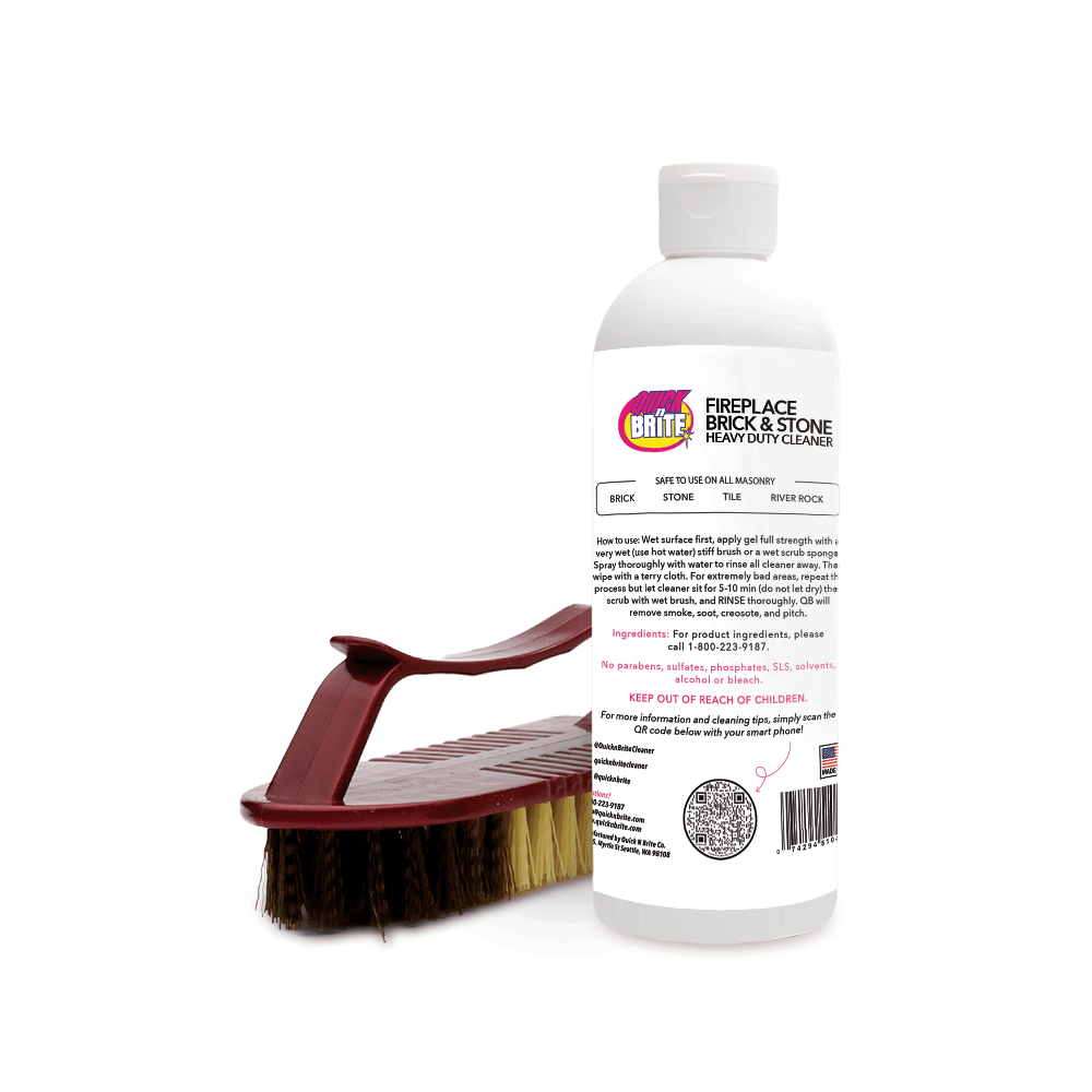 Quick ’n Brite Fireplace Brick & Stone Cleaner Gel with Cleaning Brush