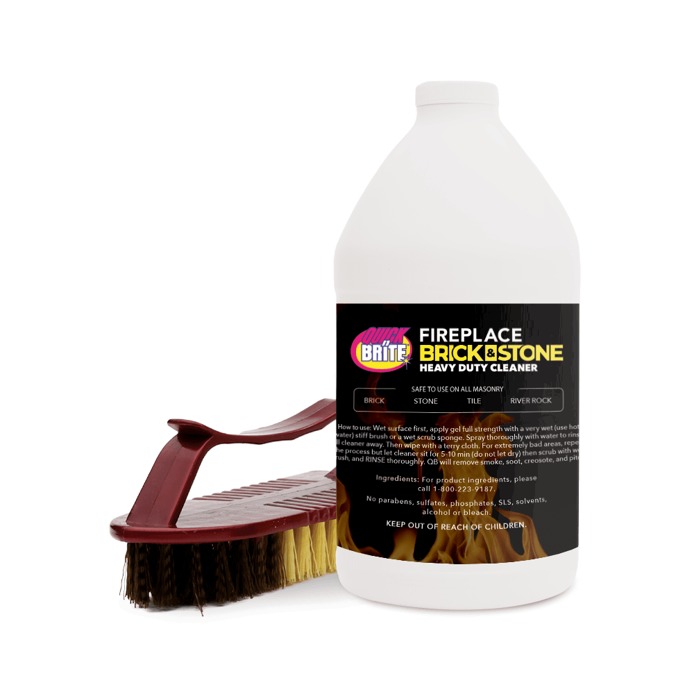 Quick ’n Brite Fireplace Brick & Stone Cleaner Gel with Cleaning Brush