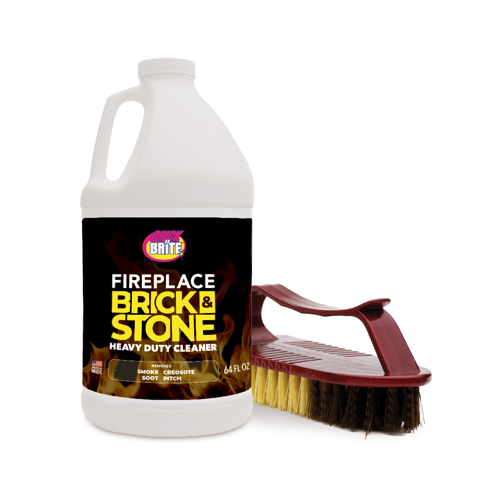 Quick ’n Brite Fireplace Brick & Stone Cleaner Gel with Cleaning Brush