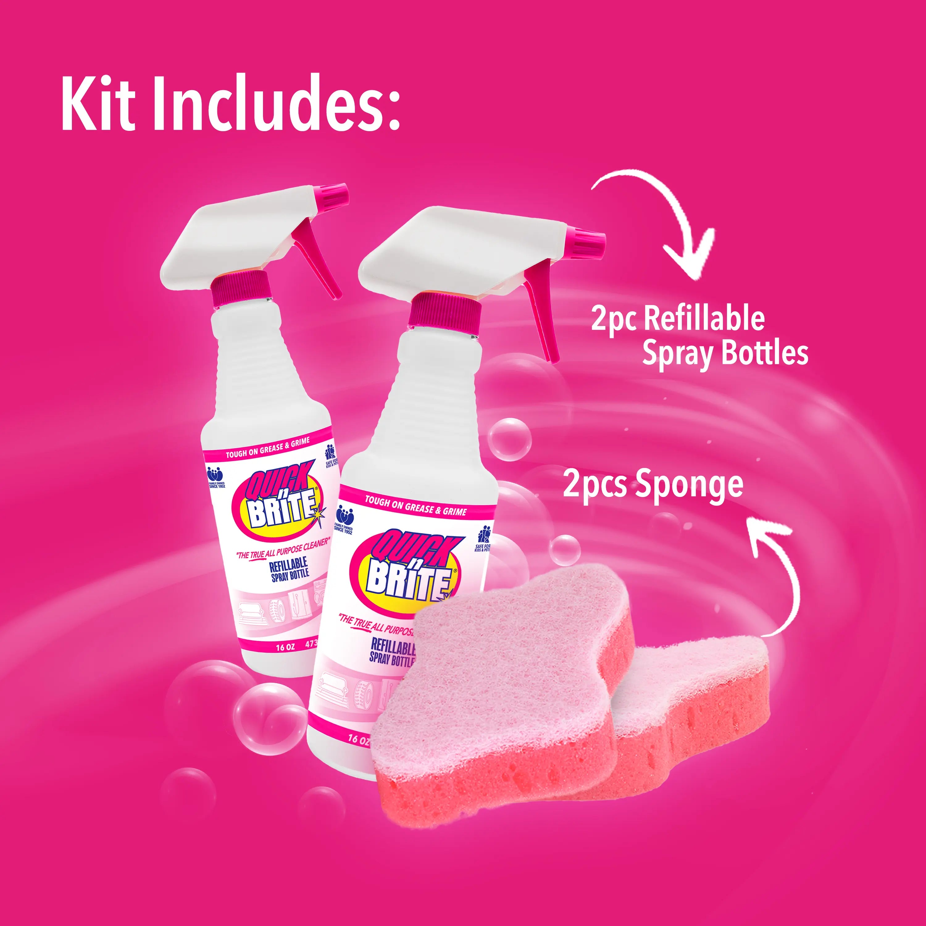 Quick 'n Brite All Purpose Cleaning Combo Kit